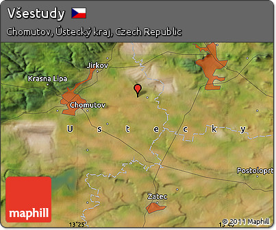 Satellite Map of Všestudy