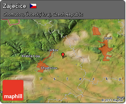 Satellite Map of Zaječice
