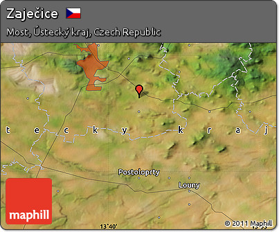 Satellite Map of Zaječice