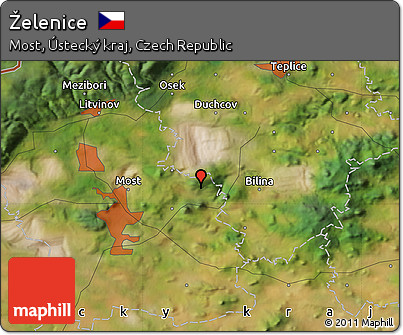 Satellite Map of Želenice