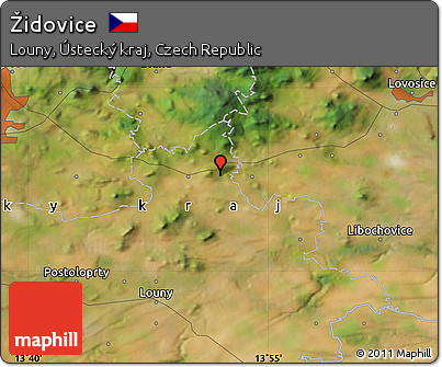 Satellite Map of Židovice