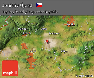Satellite Map of Jenišŭv Újezd
