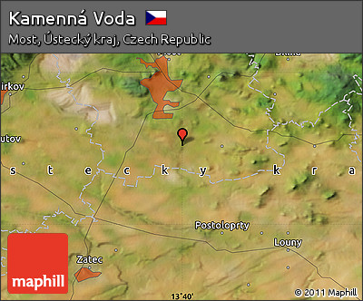 Satellite Map of Kamenná Voda