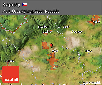 Satellite Map of Kopisty