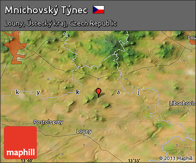 Satellite Map of Mnichovský Týnec