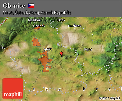 Satellite Map of Obrnice