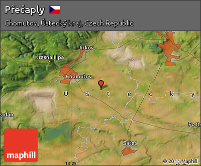 Satellite Map of Přečaply