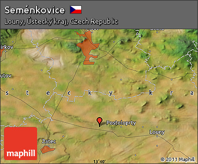 Satellite Map of Seménkovice