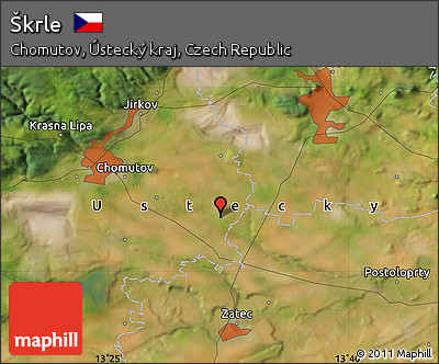 Satellite Map of Škrle