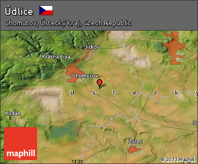 Satellite Map of Údlice