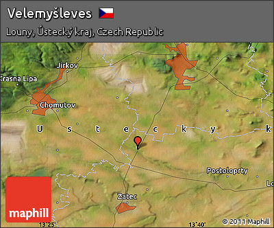 Satellite Map of Velemyšleves