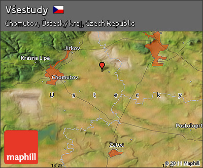Satellite Map of Všestudy