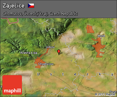 Satellite Map of Zaječice