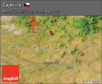 Satellite Map of Zaječice