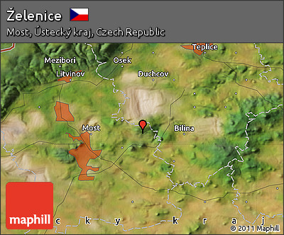 Satellite Map of Želenice