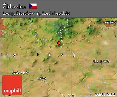 Satellite Map of Židovice