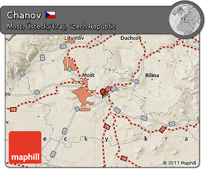 Shaded Relief Map of Chanov
