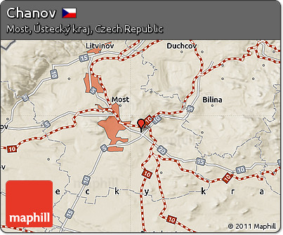 Shaded Relief Map of Chanov