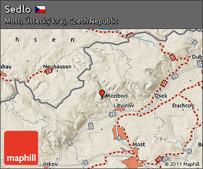 Shaded Relief Map of Sedlo