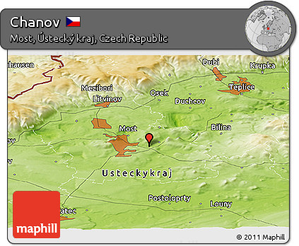 Physical Panoramic Map of Chanov