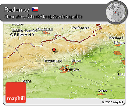 Physical Panoramic Map of Radenov