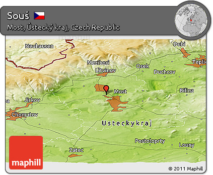 Physical Panoramic Map of Souš