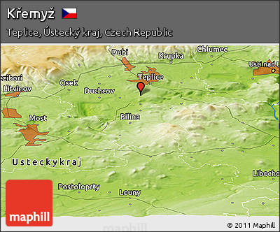 Physical Panoramic Map of Křemyž