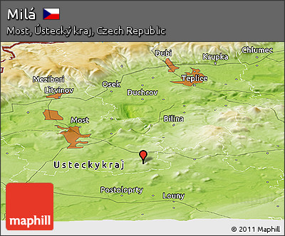 Physical Panoramic Map of Milá