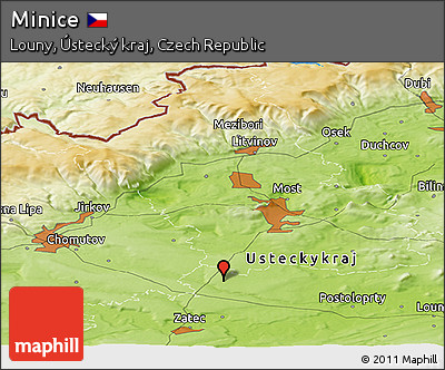 Physical Panoramic Map of Minice