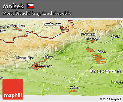 Physical Panoramic Map of Mníšek