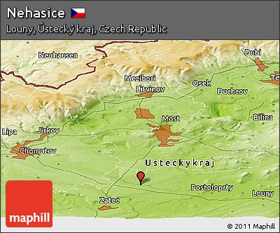 Physical Panoramic Map of Nehasice