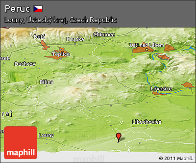 Physical Panoramic Map of Peruc
