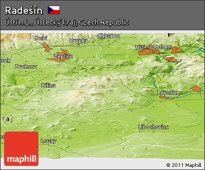 Physical Panoramic Map of Radešín