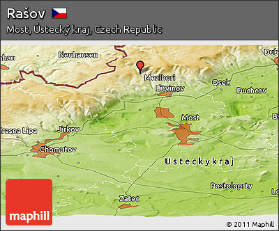 Physical Panoramic Map of Rašov