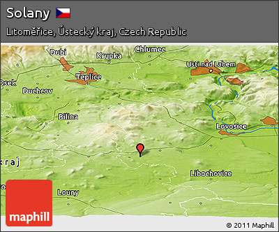 Physical Panoramic Map of Solany