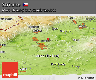 Physical Panoramic Map of Střimice