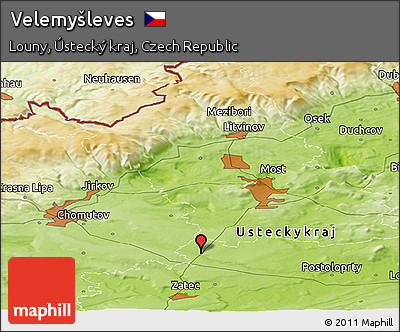 Physical Panoramic Map of Velemyšleves