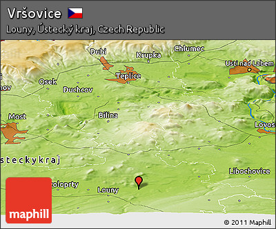 Physical Panoramic Map of Vršovice