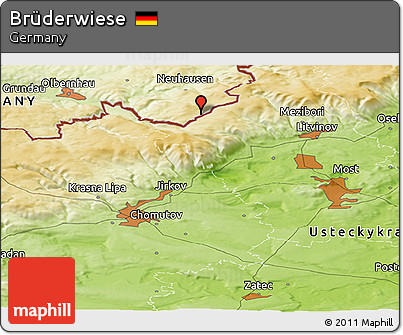 Physical Panoramic Map of Brüderwiese