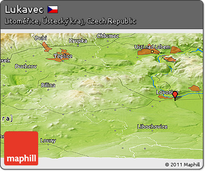 Physical Panoramic Map of Lukavec