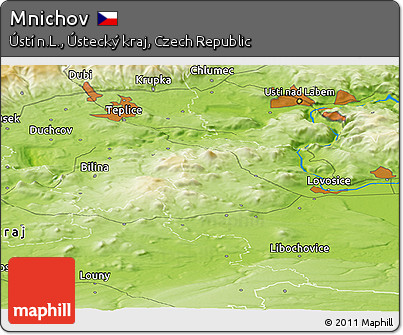 Physical Panoramic Map of Mnichov