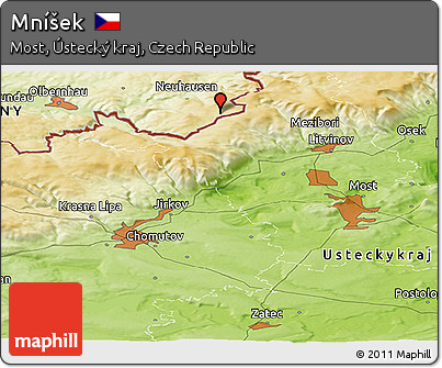 Physical Panoramic Map of Mníšek