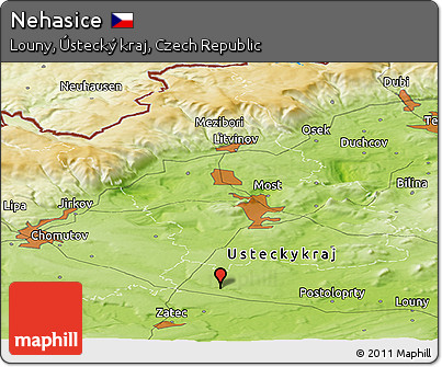 Physical Panoramic Map of Nehasice