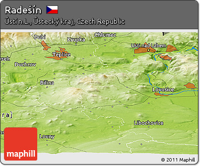 Physical Panoramic Map of Radešín