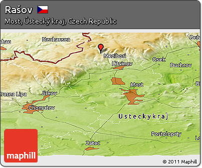 Physical Panoramic Map of Rašov