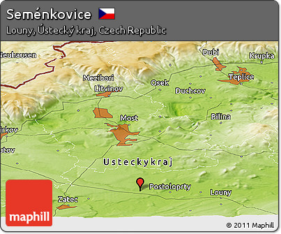 Physical Panoramic Map of Seménkovice