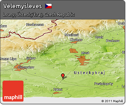 Physical Panoramic Map of Velemyšleves