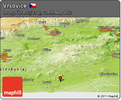 Physical Panoramic Map of Vršovice