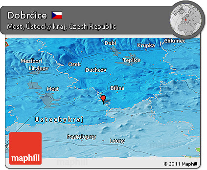 Political Panoramic Map of Dobrčice