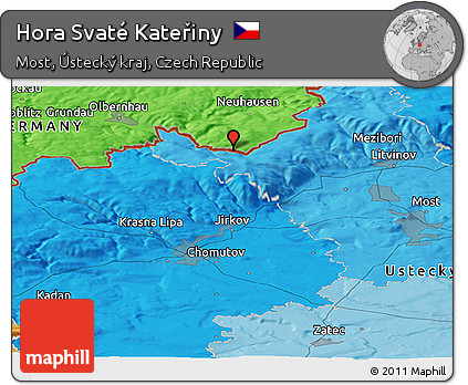 Political Panoramic Map of Hora Svaté Kateřiny